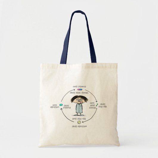 "Cures and Causes" Tote Bag (Voorkant)