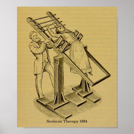  Cures Scoliosis Therapy 1894 Afbeelding Poster (Voorkant)
