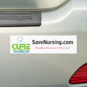 curethe2, SaveNursing.com, Spreading Awareness ... Bumpersticker (Op auto)