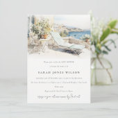 Curfu Griekenland Waterverf Landschap Baby shower Kaart (Staand voorkant)