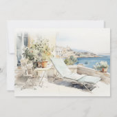 Curfu Griekenland Waterverf Landschap repetitie di Kaart (Achterkant)