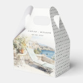 Curfu Griekenland Waterverf Landschap Wedding Bedankdoosjes (Achterkant)