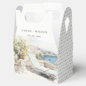 Curfu Griekenland Waterverf Landschap Wedding Bedankdoosjes (Geopend)