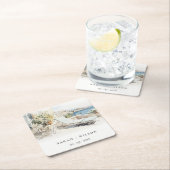 Curfu Griekenland Waterverf Landschap Wedding Kartonnen Onderzetters (Insitu)