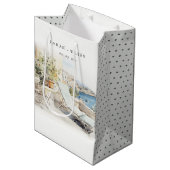 Curfu Griekenland Waterverf Landschap Wedding Medium Cadeauzakje (Voorkant Gekanteld)