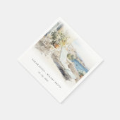 Curfu Griekenland Waterverf Landschap Wedding Servet (Hoek)