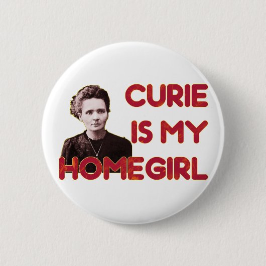 Curie is mijn huisdier ronde button 5,7 cm (Voorkant)