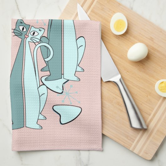 Curieuze agenda voor de retro medio 2023 theedoek (Quarter Fold)