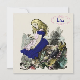 Curieuze Alice ~ Invitiations Wonderland Kaart