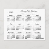 Curieuze alpaca-kalender ~ briefkaart (Achterkant)