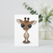 Curieuze Baby Giraffe Briefkaart (Staand voorkant)