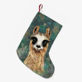 Curieuze Baby Llama - Cute Kleine Kerstsok (Voorkant (Hangend))