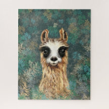 Curieuze Baby Llama - Cute -