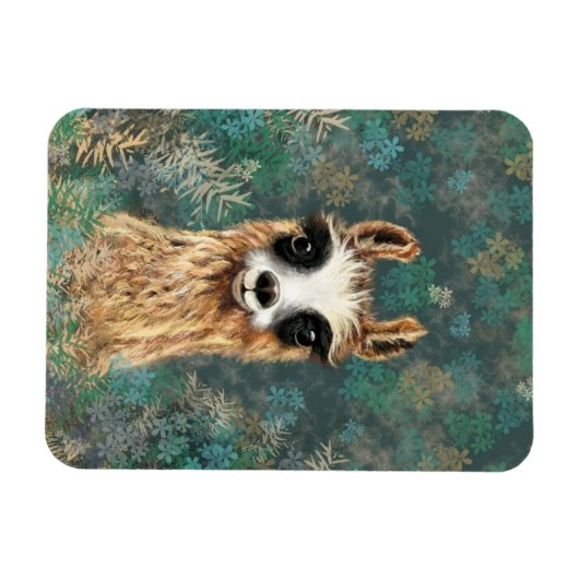 Curieuze Baby Llama - Cute Magneet (Horizontaal)