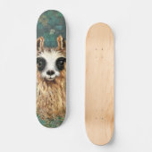 Curieuze Baby Llama - Cute Persoonlijk Skateboard (Voorkant)