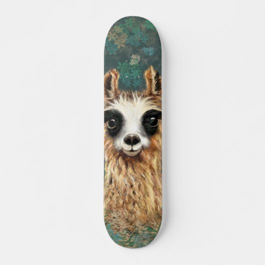 Curieuze Baby Llama - Cute Persoonlijk Skateboard (Voorkant)