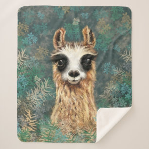 Curieuze Baby Llama - Cute - Sherpa Deken