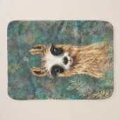Curieuze Baby Llama - Cute Sherpa Deken (Voorkant (horizontaal))