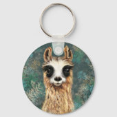 Curieuze Baby Llama - Cute Sleutelhanger (Voorkant)