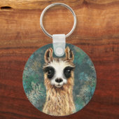 Curieuze Baby Llama - Cute Sleutelhanger (Voorkant)