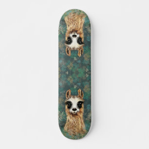 Curieuze Baby Llama - Cute - Smile Persoonlijk Skateboard