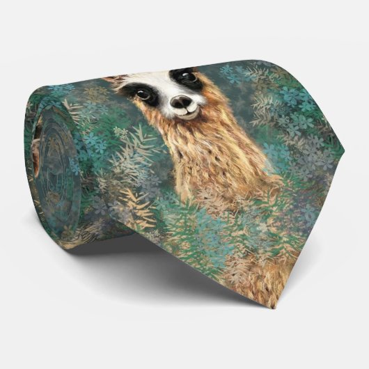 Curieuze Baby Llama - Cute Stropdas (Opgerold)