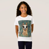 Curieuze Baby Llama - Cute T-shirt (Voorkant volledig)