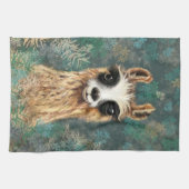 Curieuze Baby Llama - Cute - Theedoek (Horizontaal)