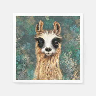 Curieuze Baby Llama - Smile Servet
