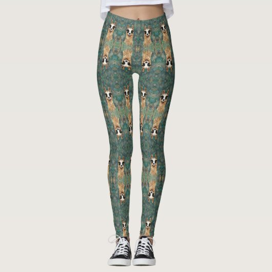 Curieuze Baby Llama - zoet - Leggings (Voorkant)