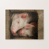 Curieuze biggen legpuzzel (Horizontaal)