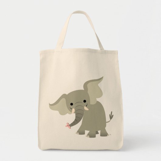 Curieuze Cartoon Elephant Bag Tote Bag (Voorkant)
