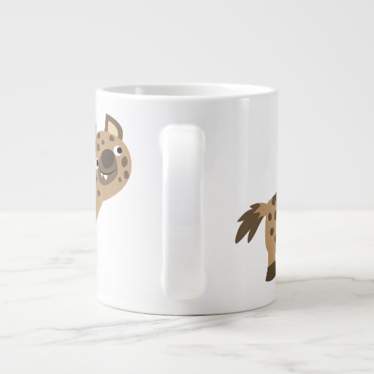 Curieuze Cartoon Hyena Jumbo Mok (Achterkant)