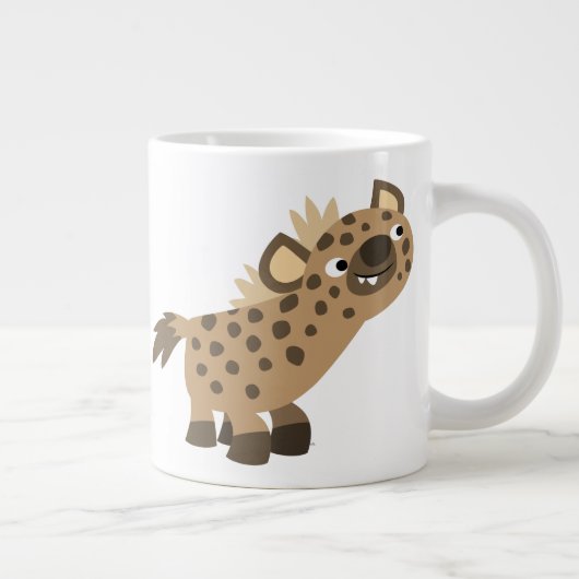 Curieuze Cartoon Hyena Jumbo Mok (Rechts)