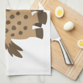 Curieuze Cartoon Hyena Kitchen Towel Theedoek (Quarter Fold)