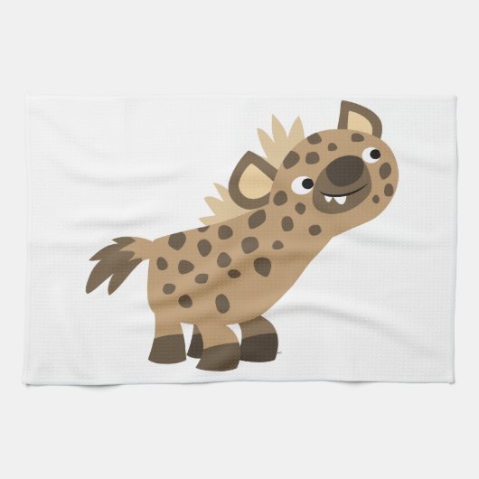 Curieuze Cartoon Hyena Kitchen Towel Theedoek (Horizontaal)