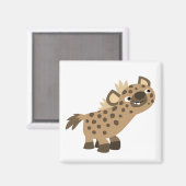 Curieuze Cartoon Hyena Magnet (Voorkant / Achterkant)