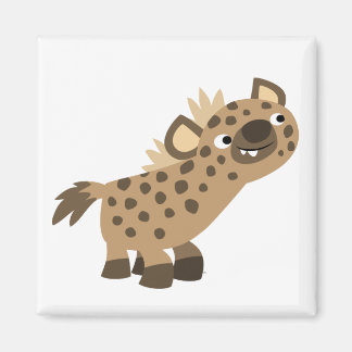 Curieuze Cartoon Hyena Magnet