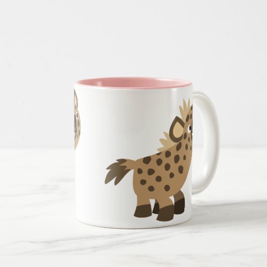 Curieuze Cartoon Hyena Mok (Voorkant rechts)