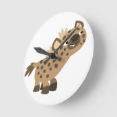 Curieuze Cartoon Hyena Wall Clock Ronde Klok (Hoek)