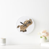Curieuze Cartoon Hyena Wall Clock Ronde Klok (Huis)