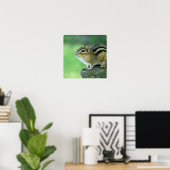 Curieuze Chipmunk Poster (Thuiskantoor)