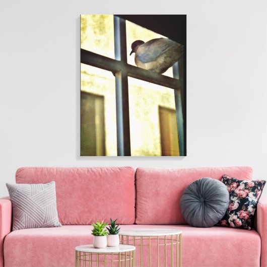 Curieuze Dove Canvas Afdruk (Insitu (Woonkamer))