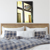 Curieuze Dove Canvas Afdruk (Insitu (Slaapkamer))