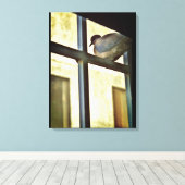 Curieuze Dove Canvas Afdruk (Insitu (Houten vloer))