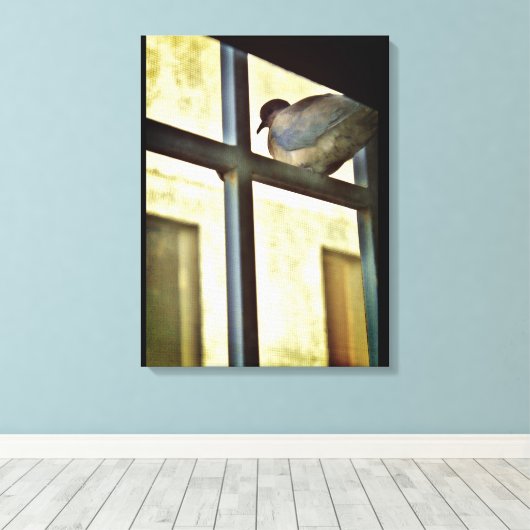 Curieuze Dove Canvas Afdruk (Insitu (Houten vloer))