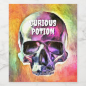 Curieuze drank. wijn etiket (Enkel label)