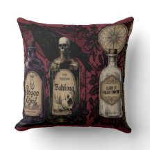 Curieuze Elixers en Raven Grote Worp Kussen