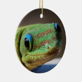 Curieuze Gecko Keramisch Ornament (Rechts)