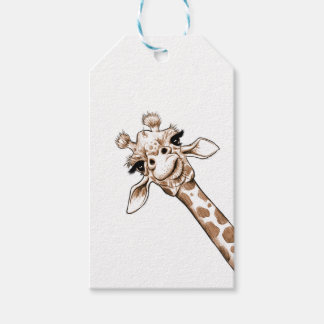 Curieuze Giraffe Art Cadeaulabel